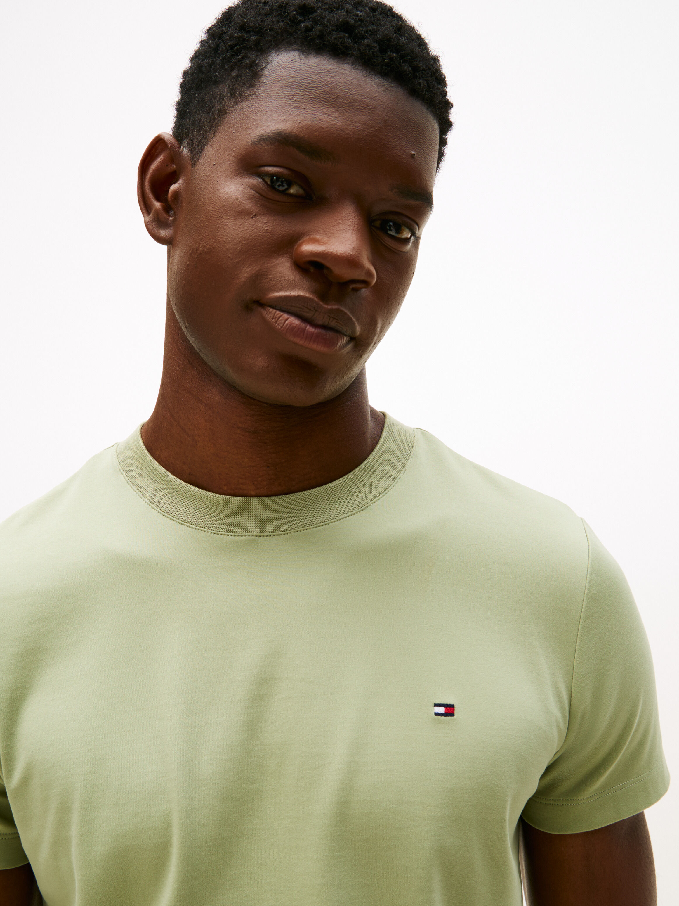 Interlock Slim Fit T-Shirt | green | Tommy Hilfiger Hong Kong