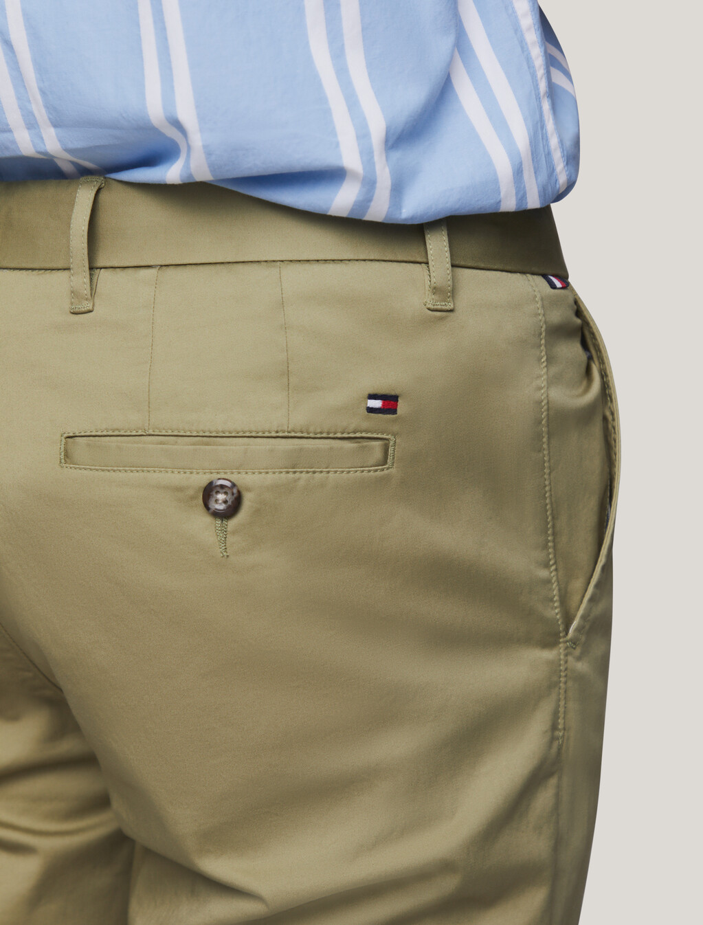 Denton Chino Straight Fit Stretch Pants, Faded Olive, hi-res