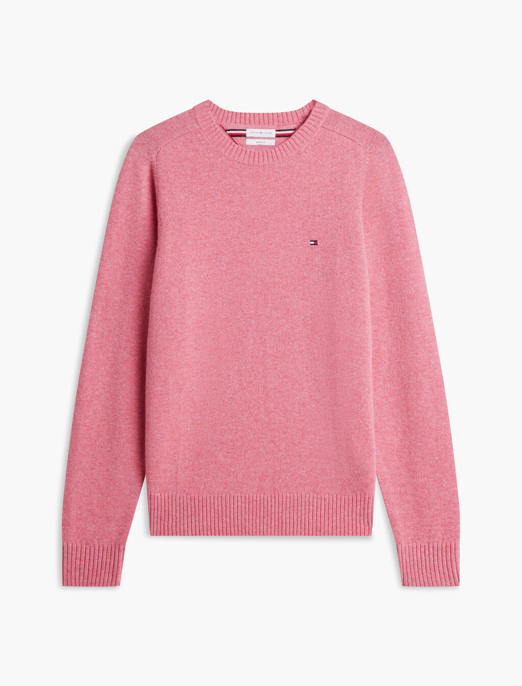 Pure Lambswool Crew Neck Jumper, Synthetic Blush Heather, hi-res