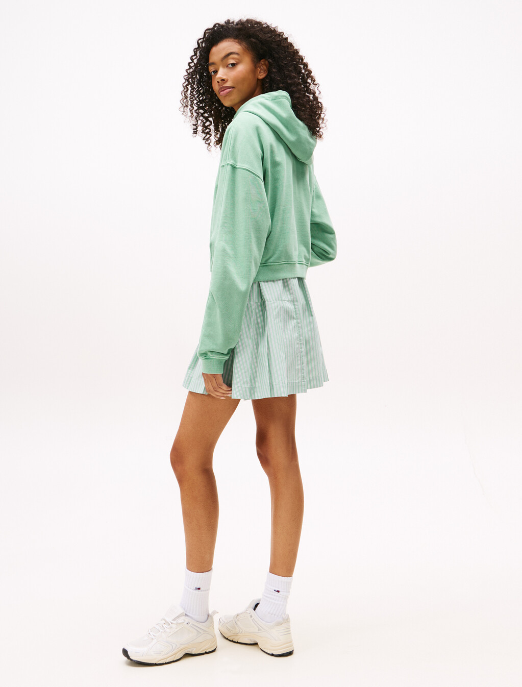 Varsity Appliqué Logo Boxy Hoody, Cloudy Jade, hi-res