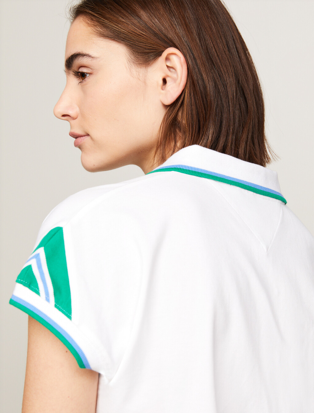 Regular Fit Cap Sleeve Polo, Th Optic White, hi-res