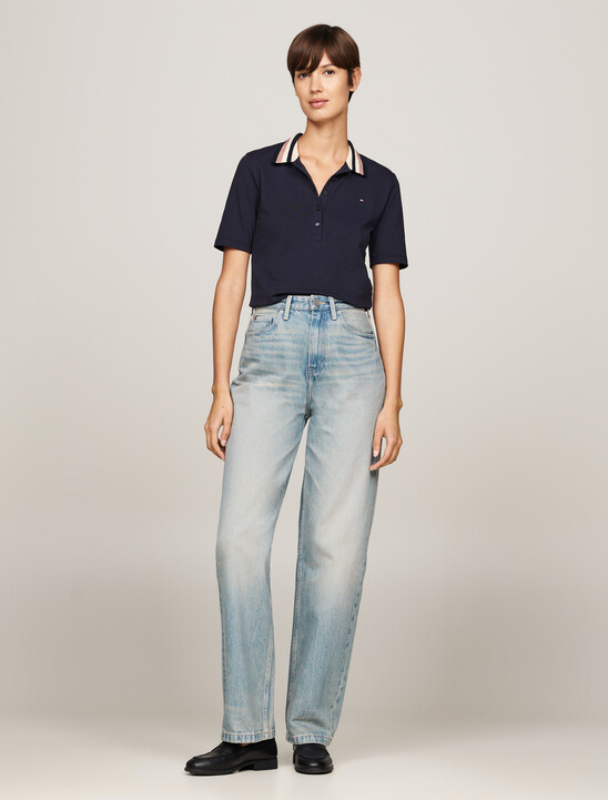 Slim Pique Polo Shirt, Desert Sky Slim Pique Polo Shirt