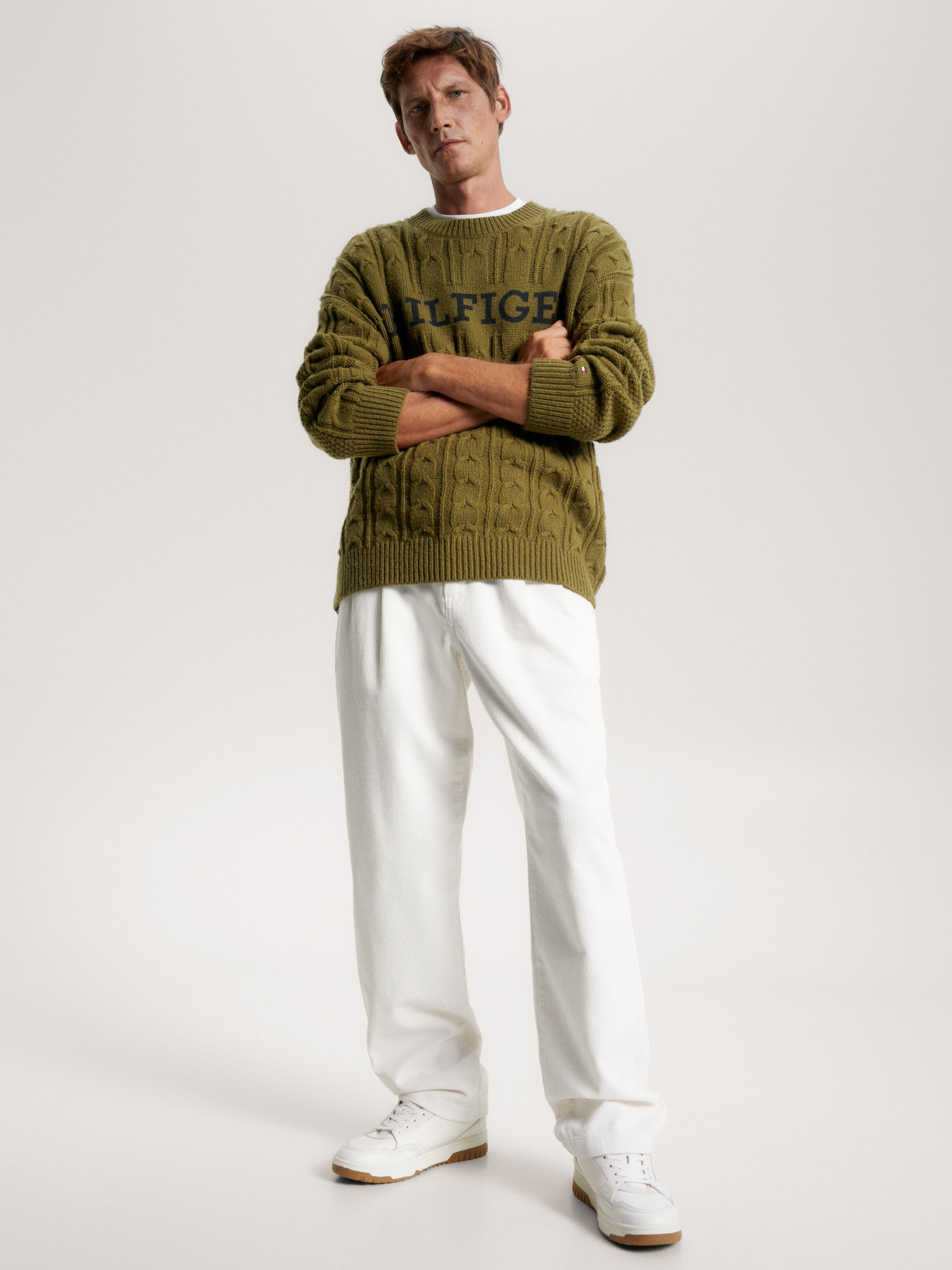 Cable knit oversized jumper cheap