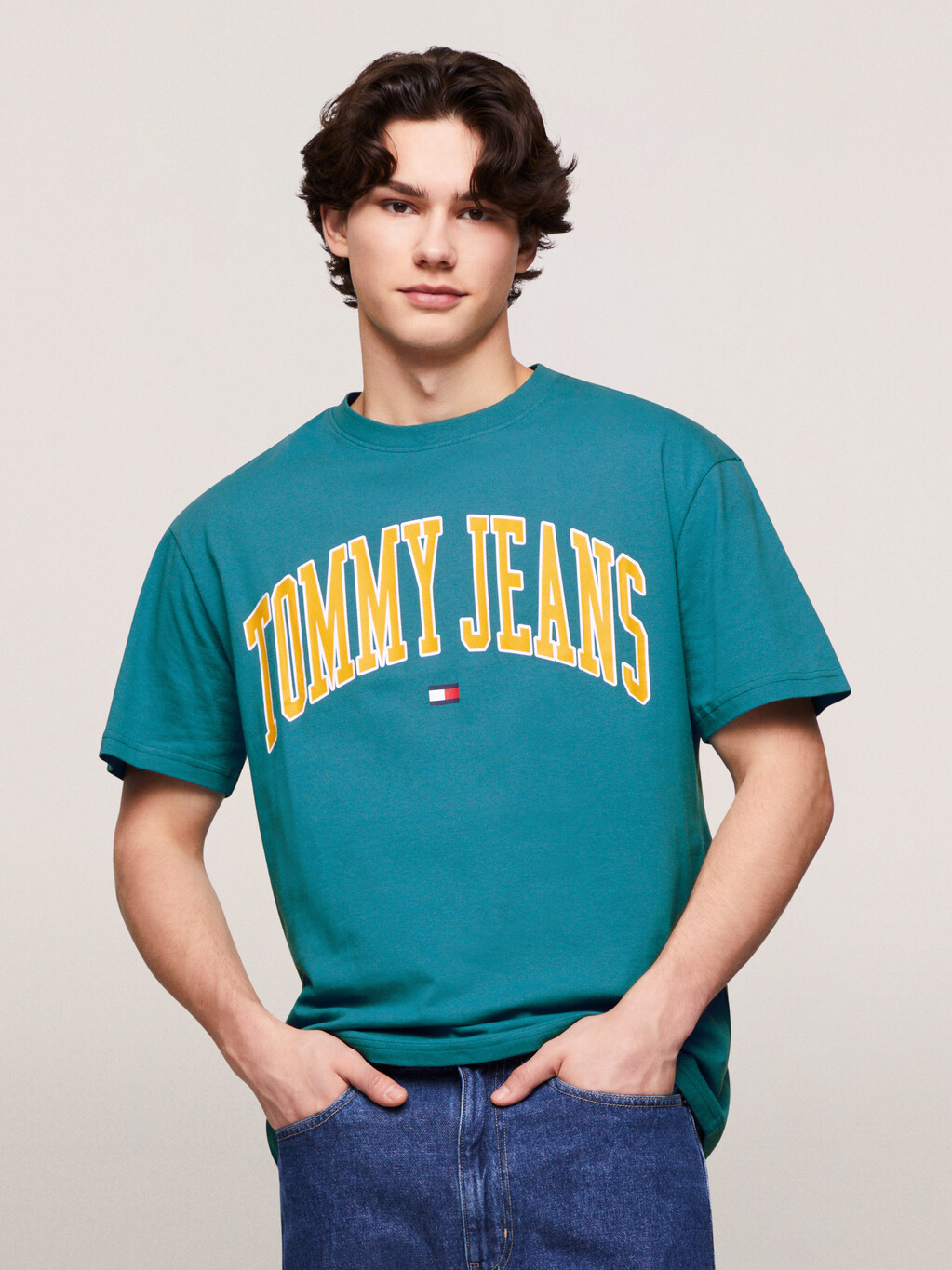 Pop Color Varsity T-Shirt, Timeless Teal, hi-res