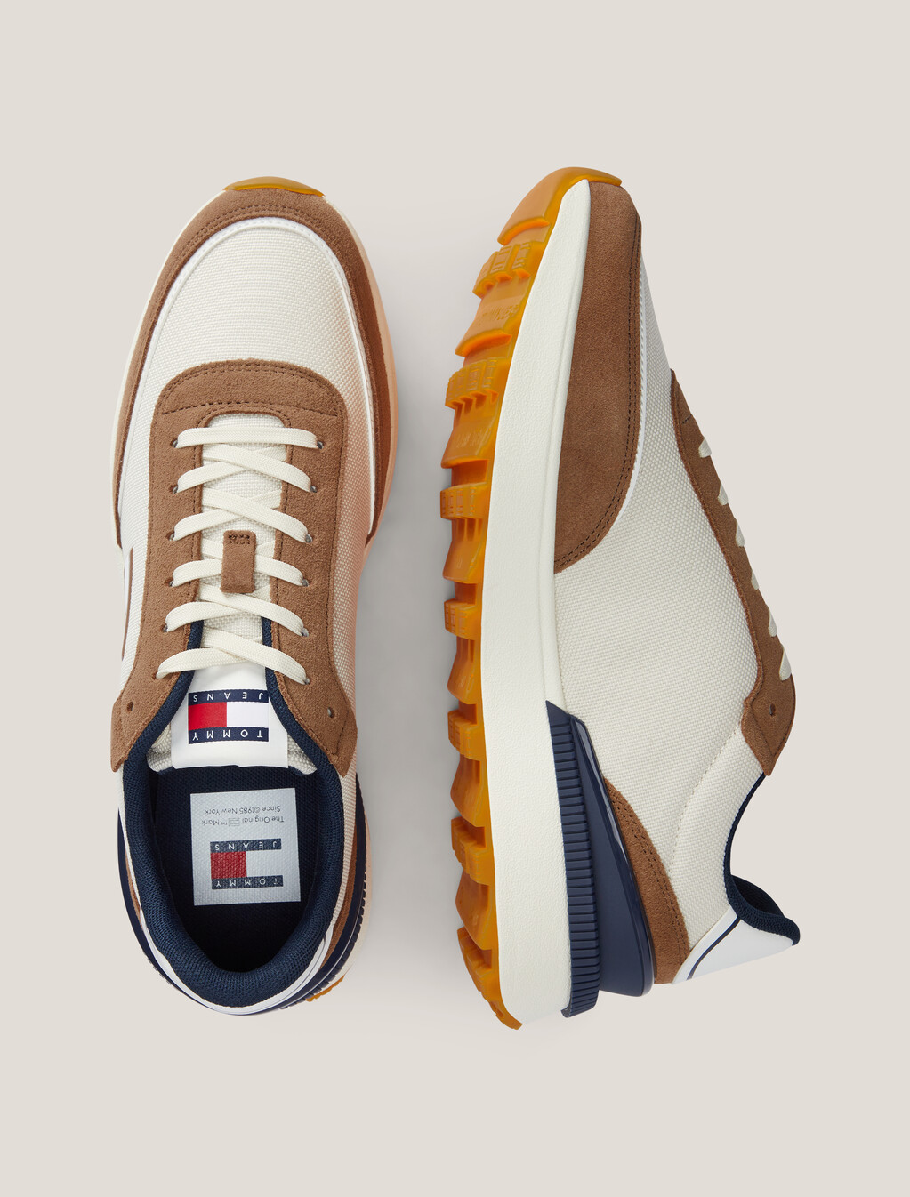Essential Technical Runner Cleat Trainers, Light Sepia Brown, hi-res