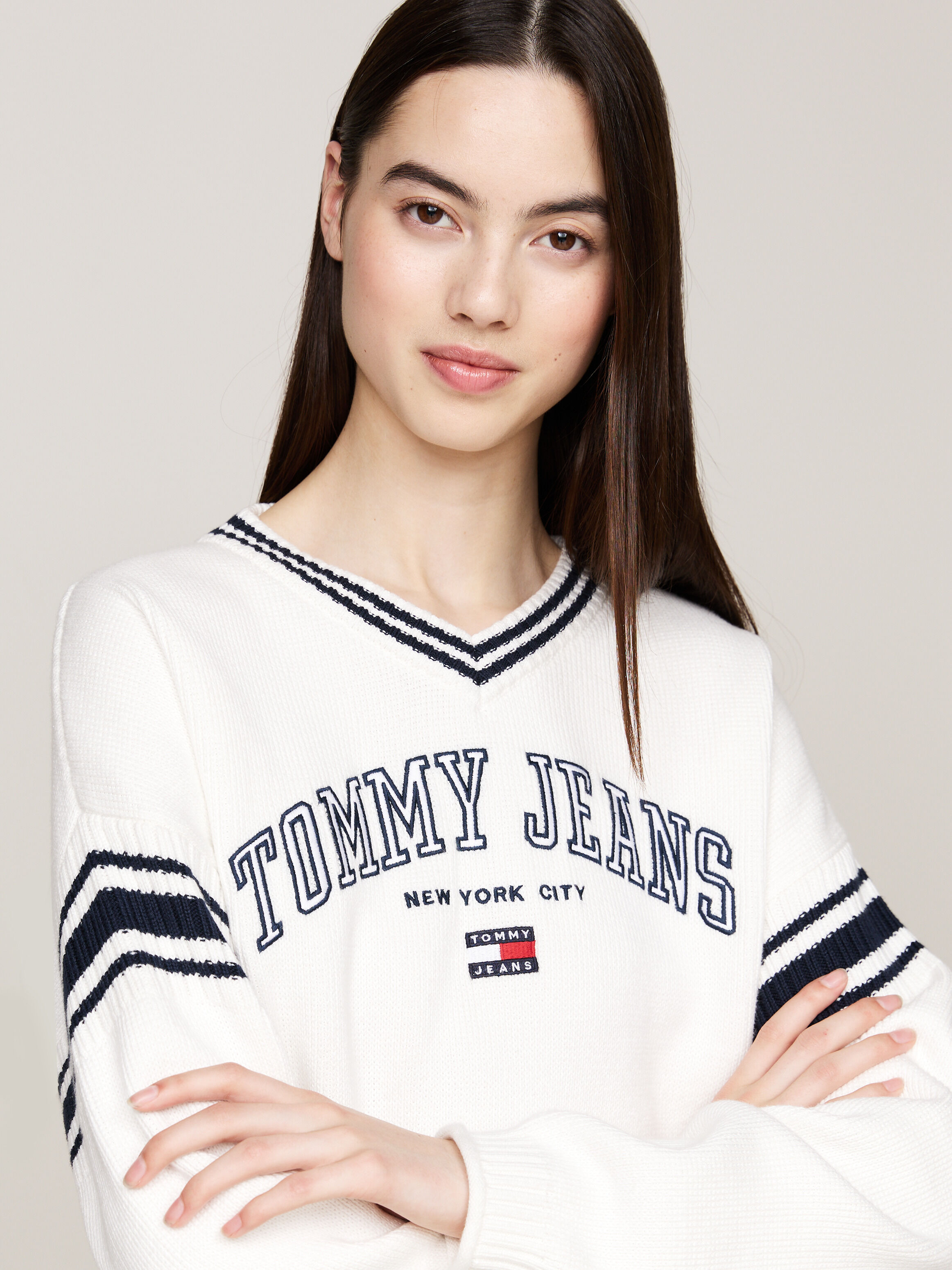 Tommy hilfiger crop sweater women's on sale