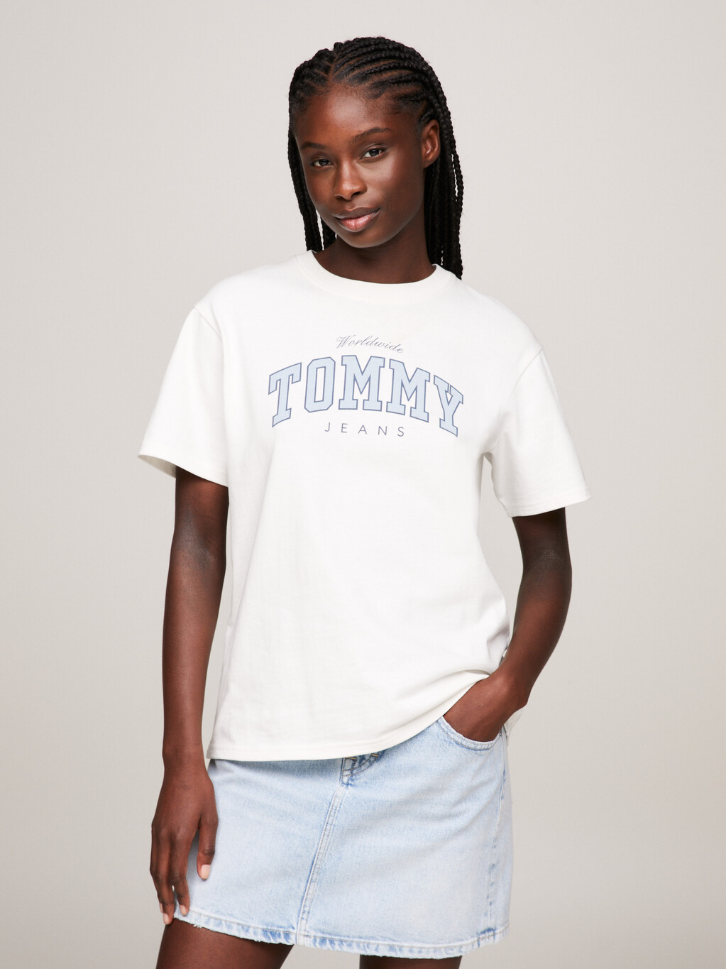 Varsity Logo Relaxed Fit T-Shirt, Ancient White, hi-res