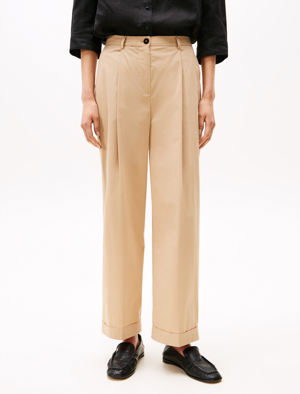 Lightweight Relaxed Straight Leg Chinos, Classic Beige, hi-res
