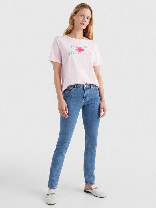 ROME MID RISE STRAIGHT FADED JEANS