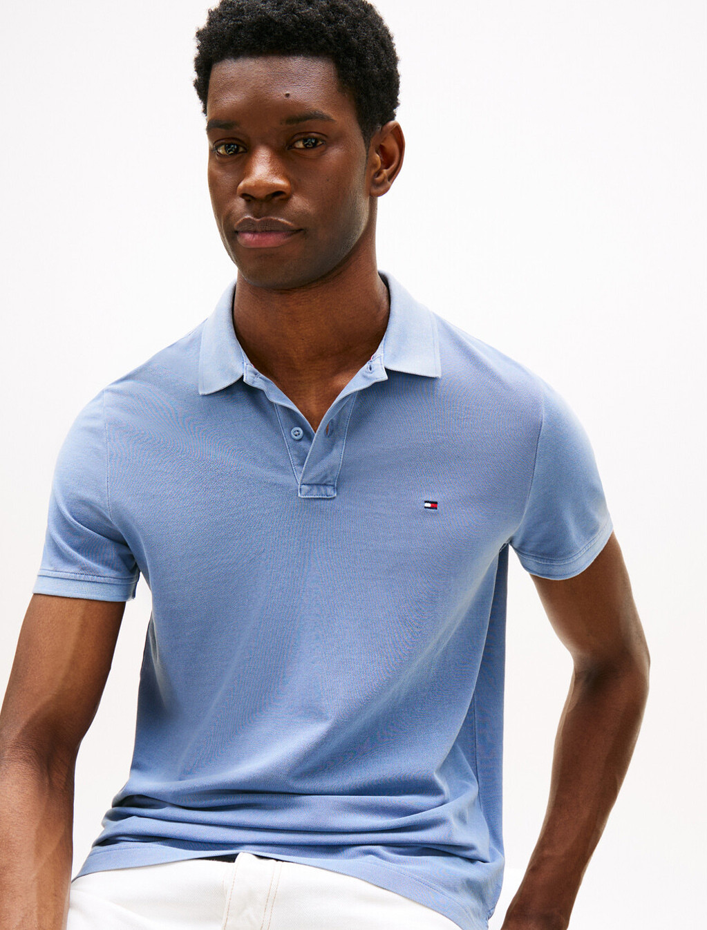 Garment Dyed Flag Embroidery Regular Polo, Brisk Blue, hi-res