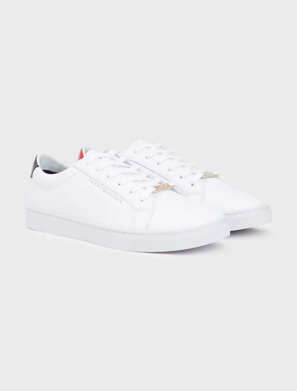 Metallic Back Lace-Up Trainers, RWB, hi-res