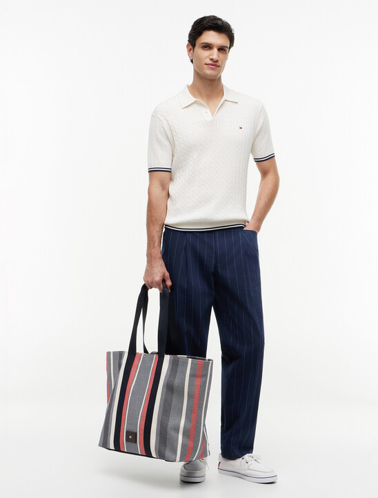 Logo Patch Jacquard Tote Bag