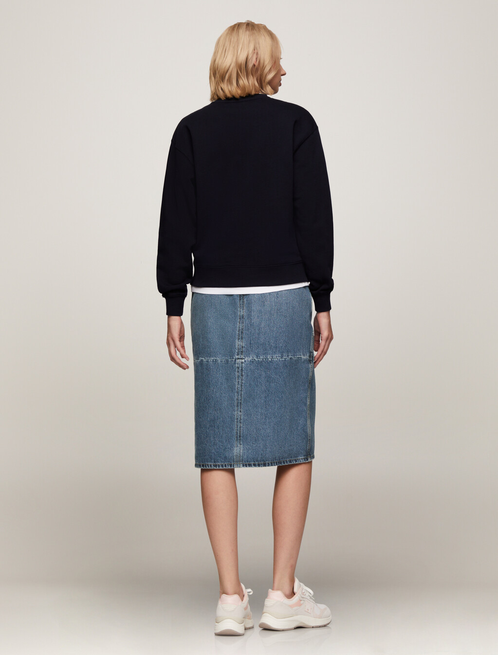 High Waist Midi Denim Skirt, Beth, hi-res
