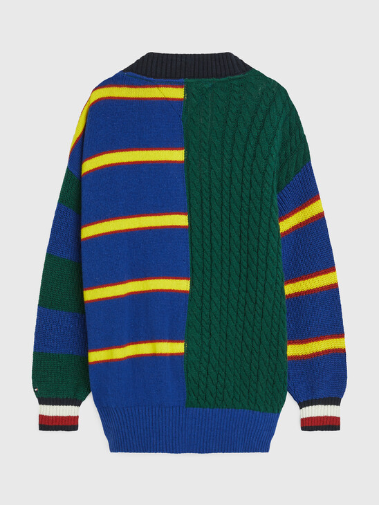 Multicolour Stripe Varsity Cardigan