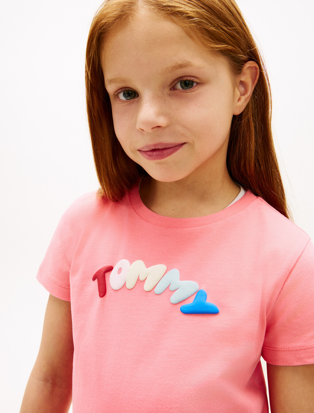 Textured Logo Jersey Crew Neck T-Shirt, Tropical Blush, hi-res