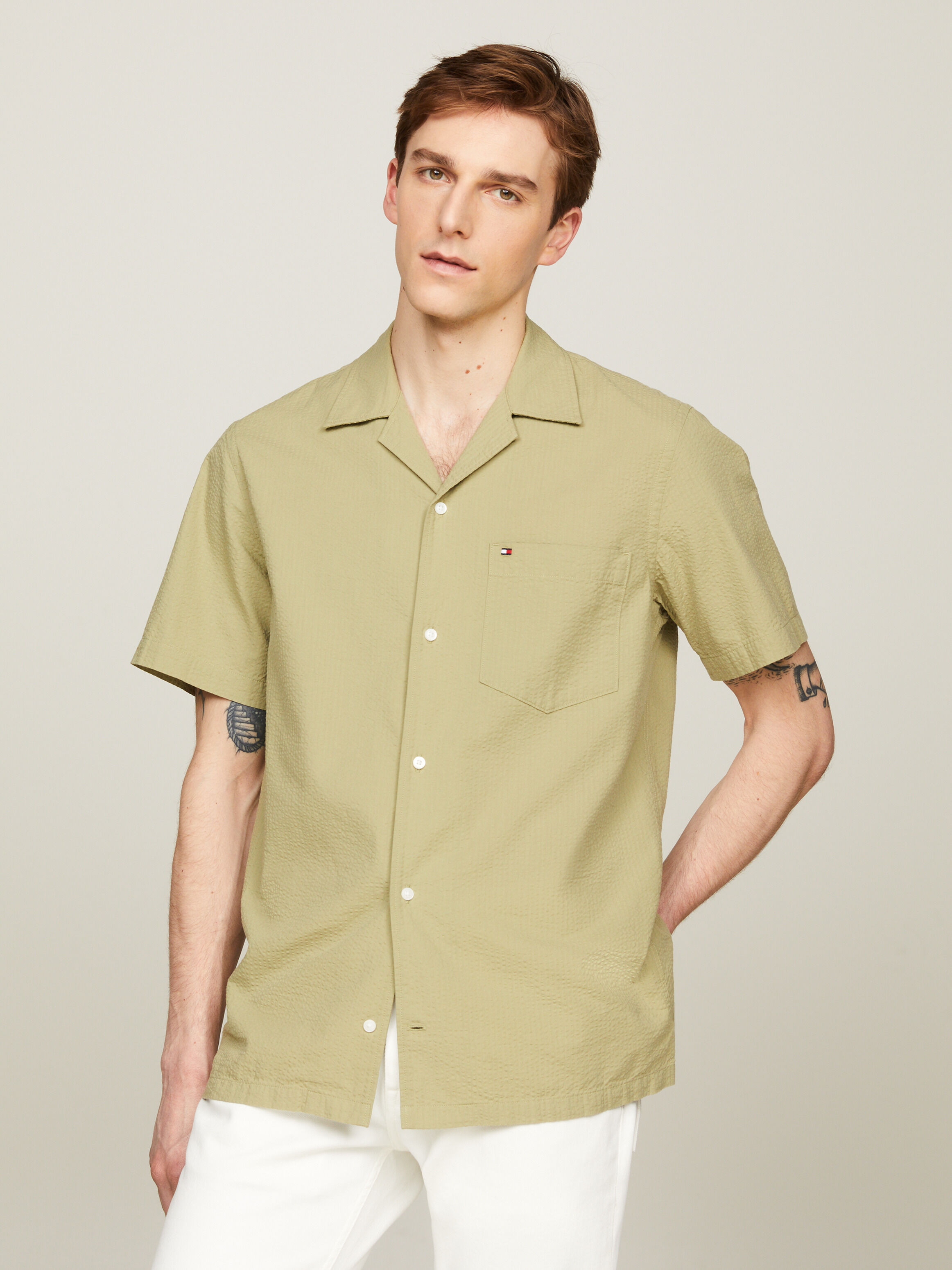 Tommy hilfiger seersucker shirt sale
