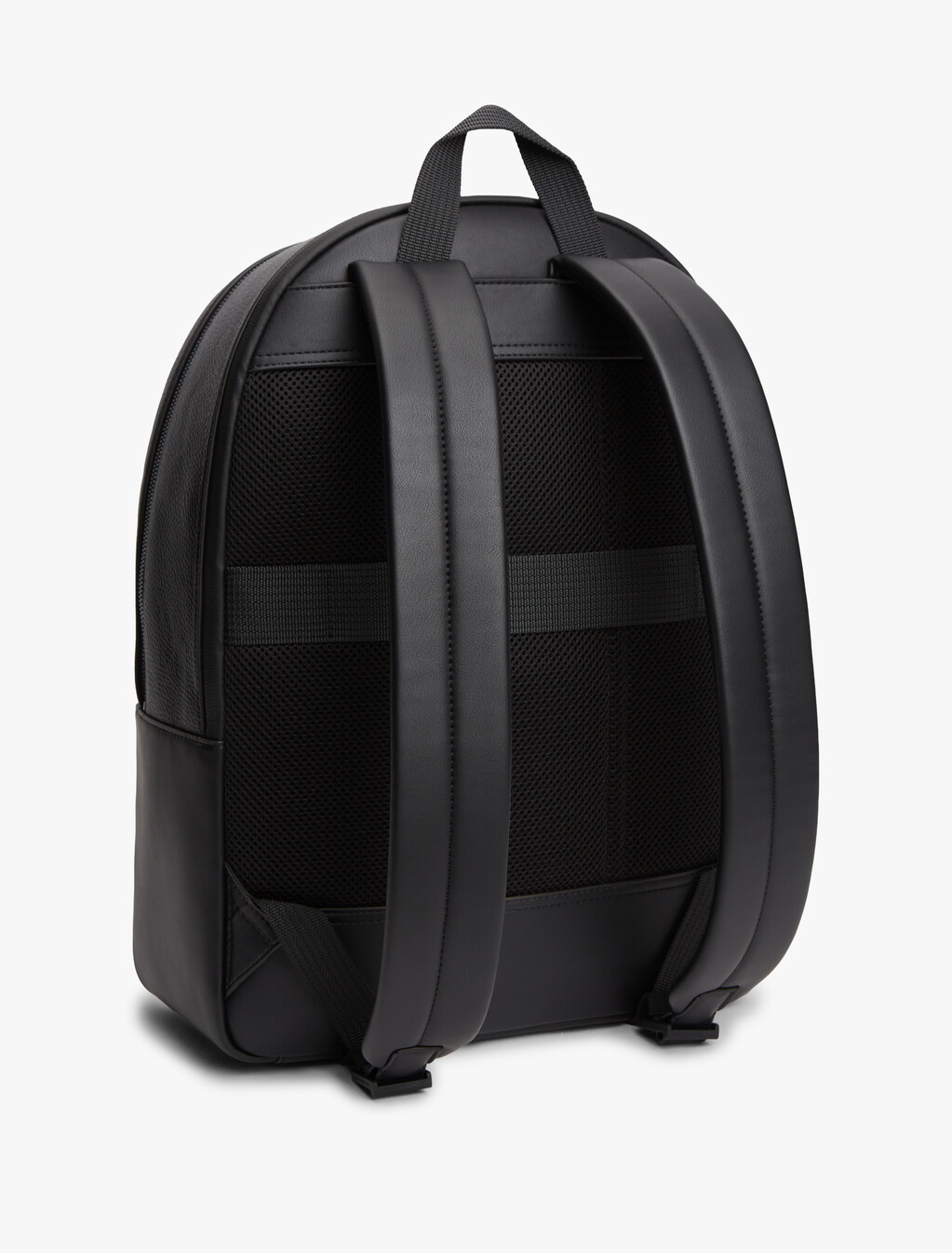 Flap Pocket Pebble Grain Dome Backpack, Black, hi-res