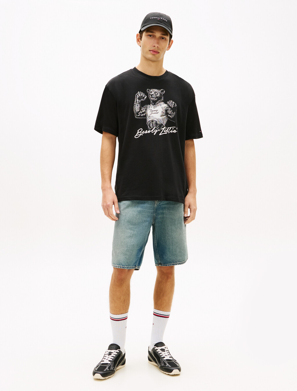Relaxed Bear Short Sleeve T-Shirt, Black, hi-res