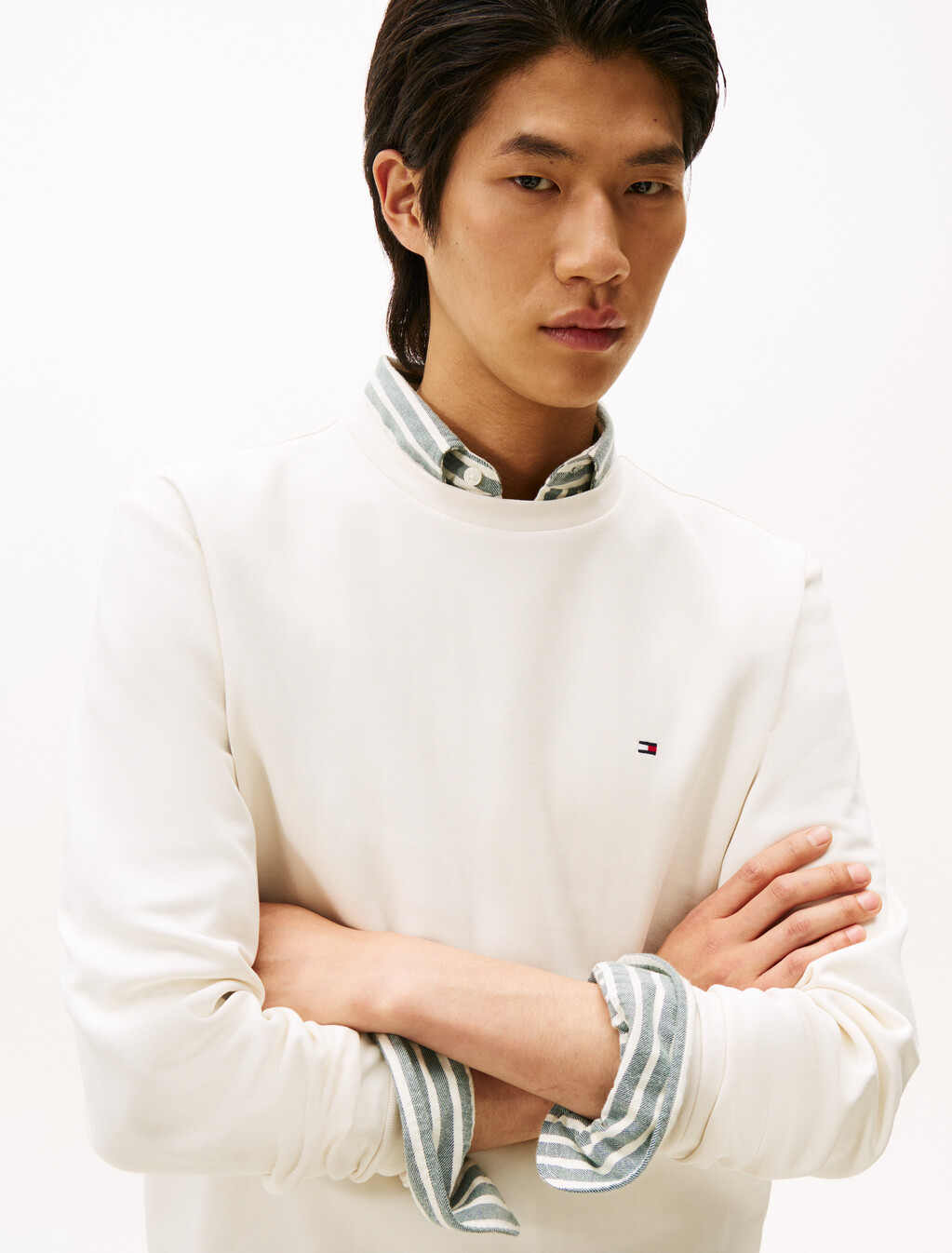 Essential Flag Sweatshirt, Ivory Petal, hi-res