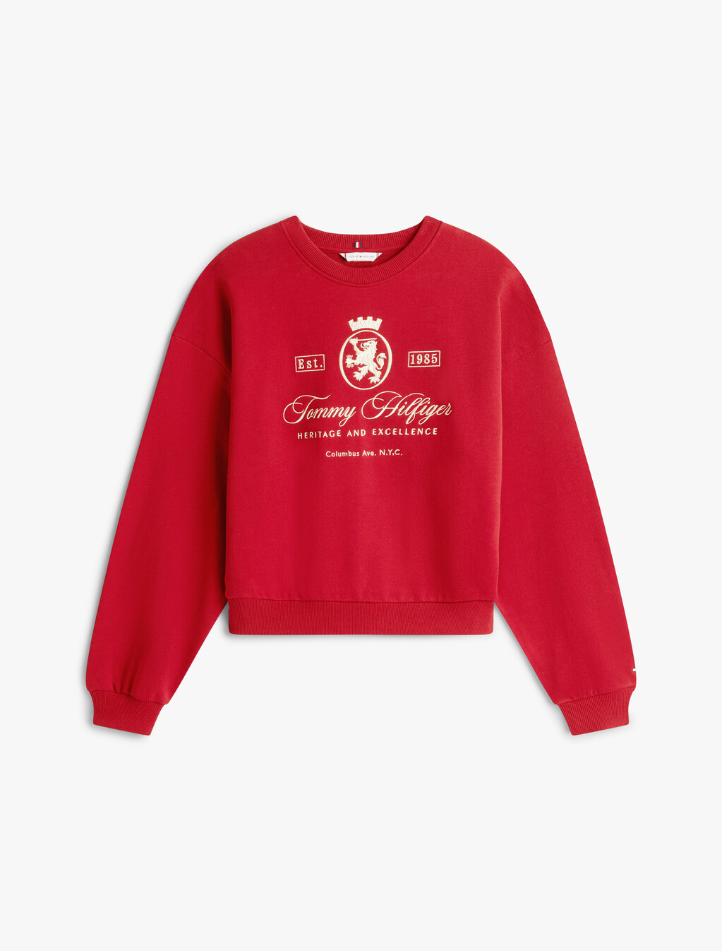 棒球風徽章毛圈衛衣, Regatta Red, hi-res