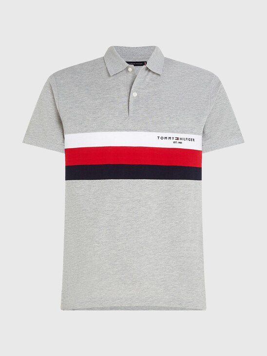 Colour-Blocked Slim Fit Polo