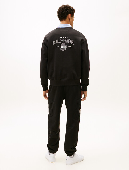 厚重斜紋圓領衛衣