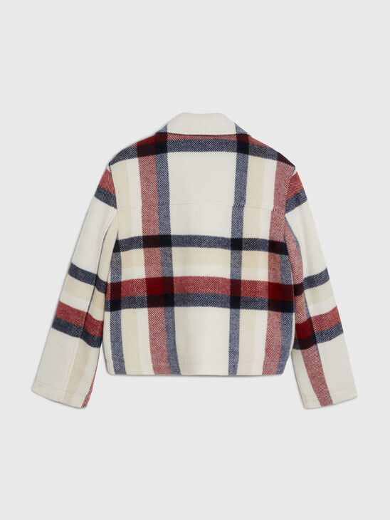 Global Stripe Check Peacoat