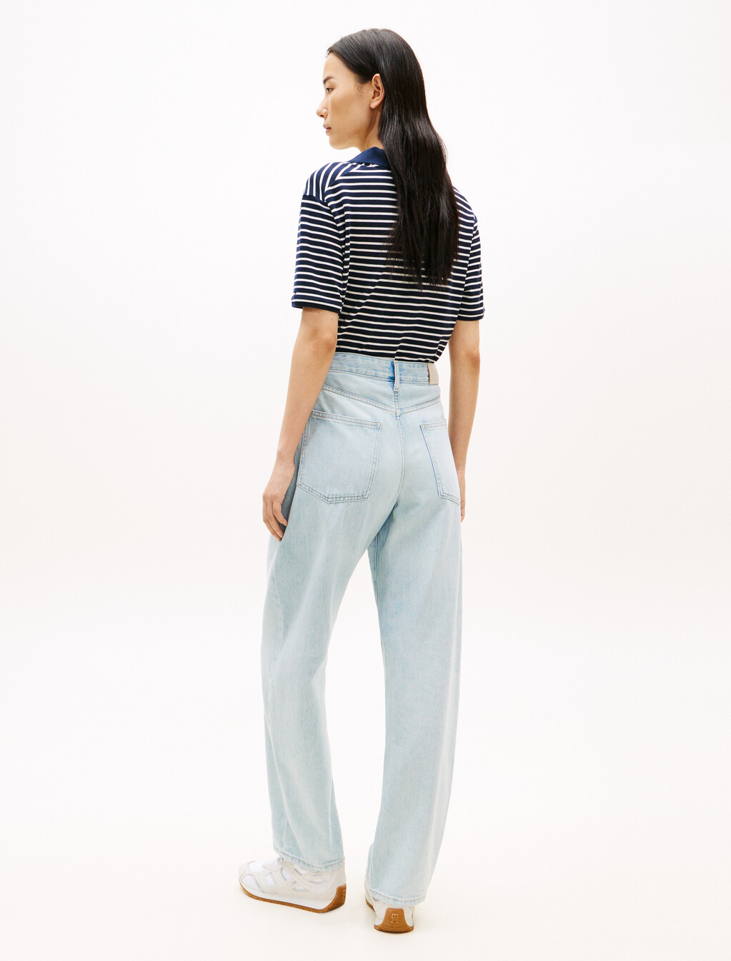 Mid Rise Tapered Barrel Leg Jeans, Tam, hi-res