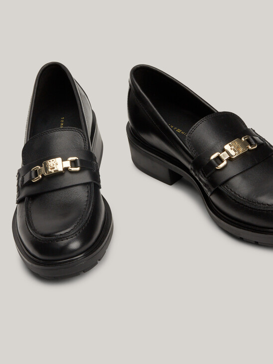 TH Monogram Leather Loafers