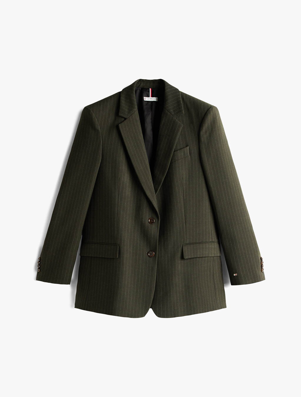 細條紋寬鬆西裝外套, Came Green Pinstripe, hi-res