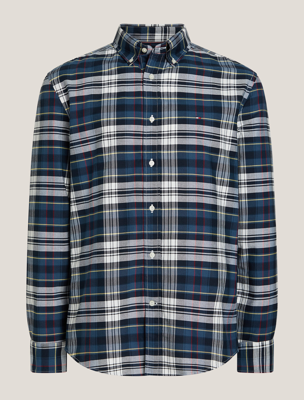 Heritage Plaid Oxford Shirt, Aegean Sea / Allover, hi-res