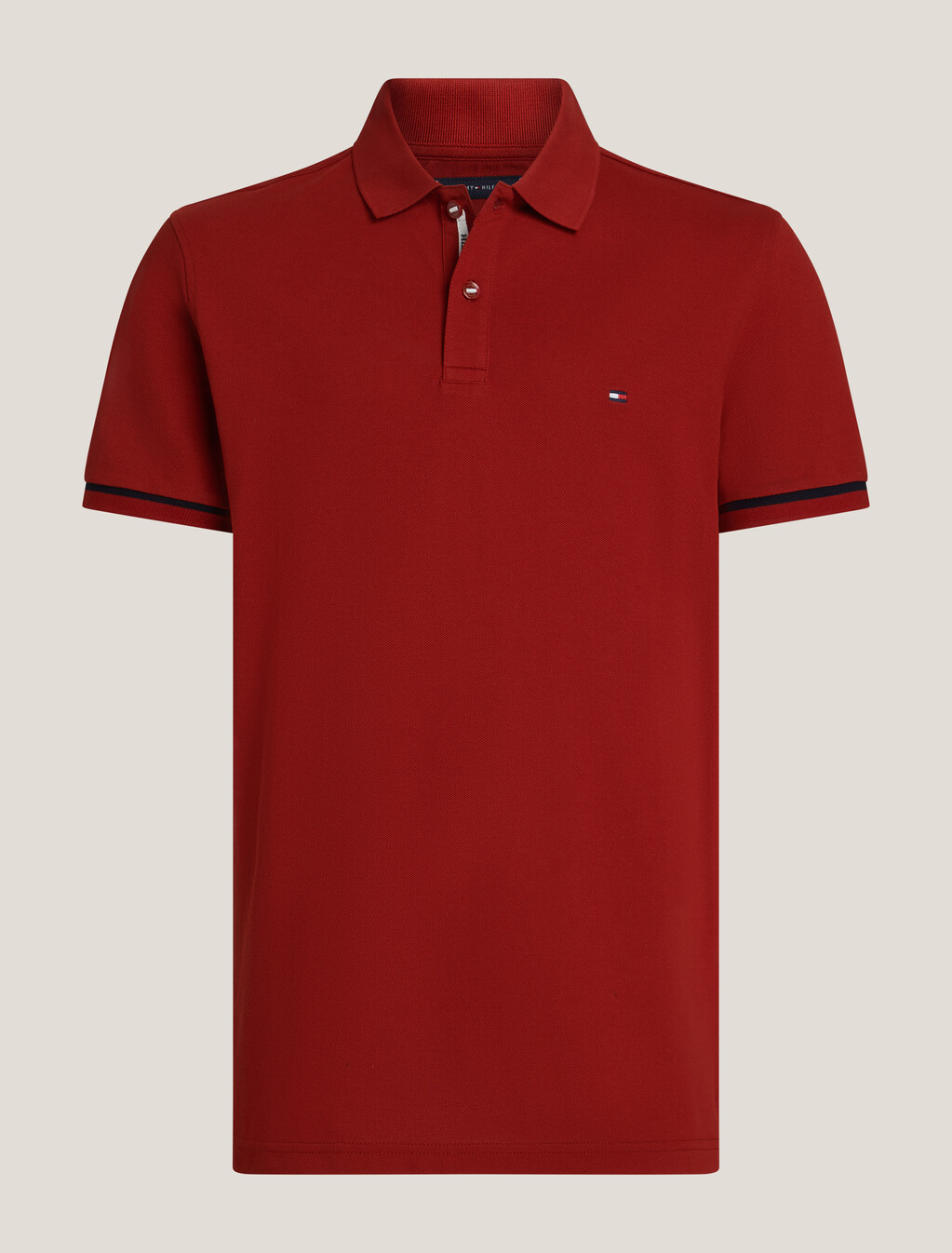 Logo Placket Stripe Cuff Polo, Dark Magma, hi-res