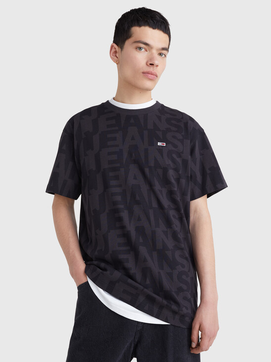 ALL-OVER LOGO PRINT RELAXED T-SHIRT