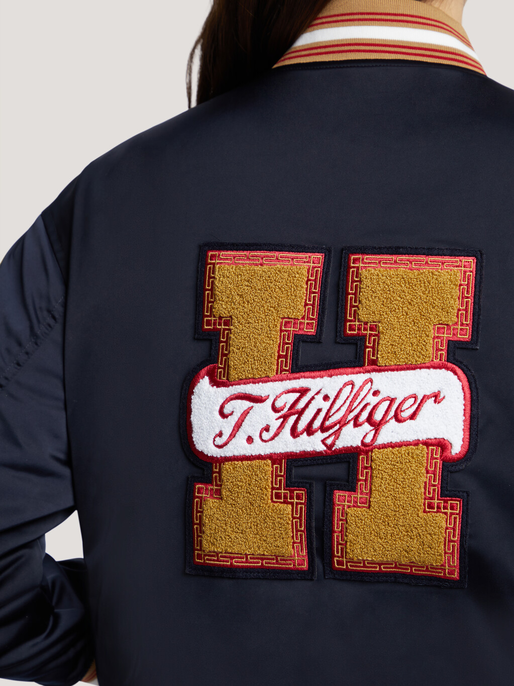農曆新年 雙面 Hilfiger 學院風棒球外套, Amd Arizona Red, hi-res