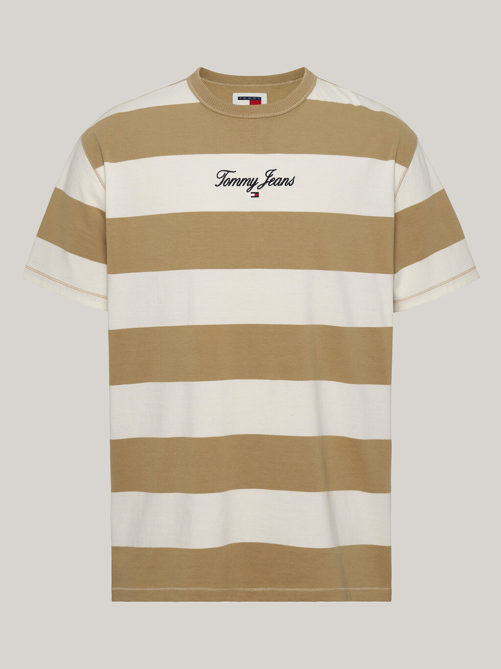 條紋Logo T 恤, Tawny Sand Multi, hi-res