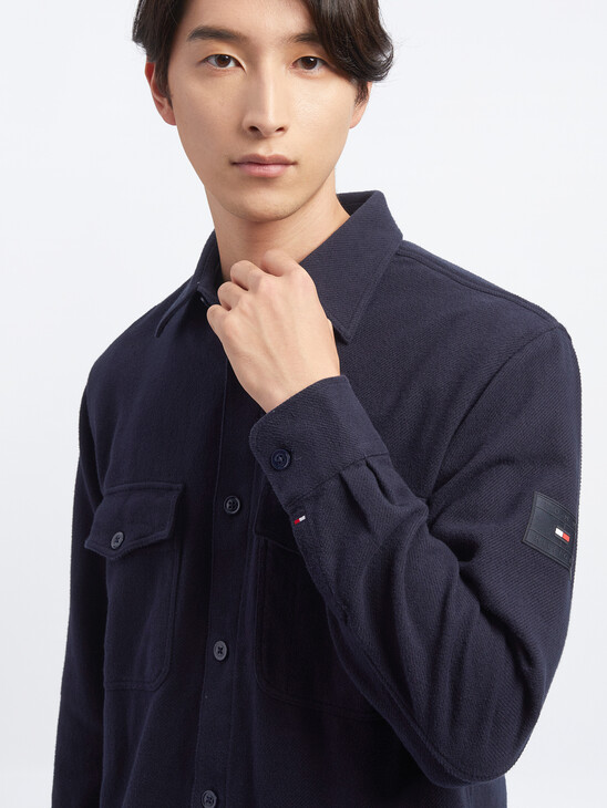 RELAXED FIT BRUSHED COTTON OVERSHIRT