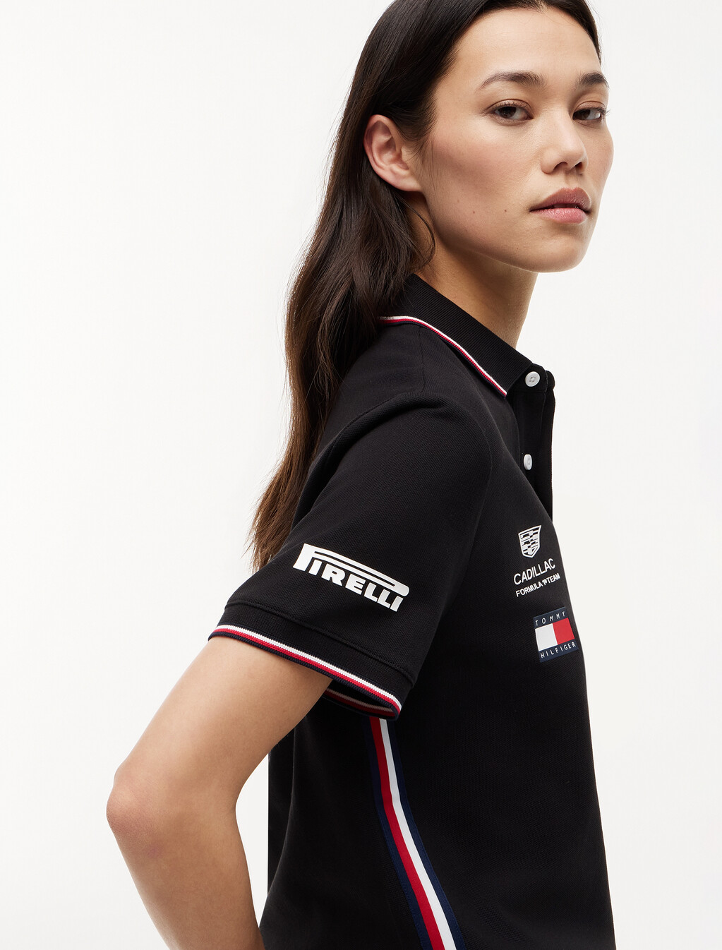 TH x Cadillac Formula 1&reg; 車隊復刻版 Polo 衫, Black, hi-res