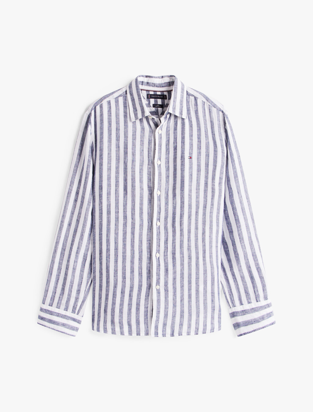 Bengal Stripe Linen Shirt, Preppy Navy / Stripe, hi-res