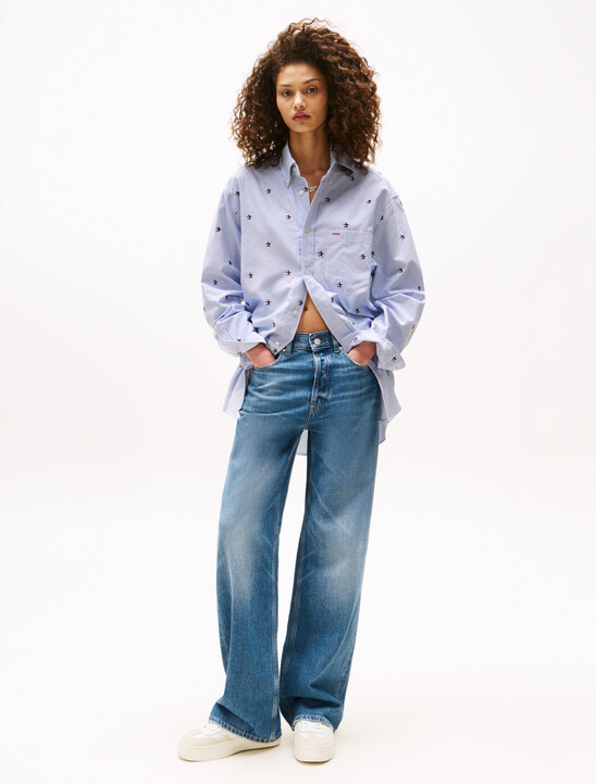 Tommy Girl 低腰寬鬆牛仔褲