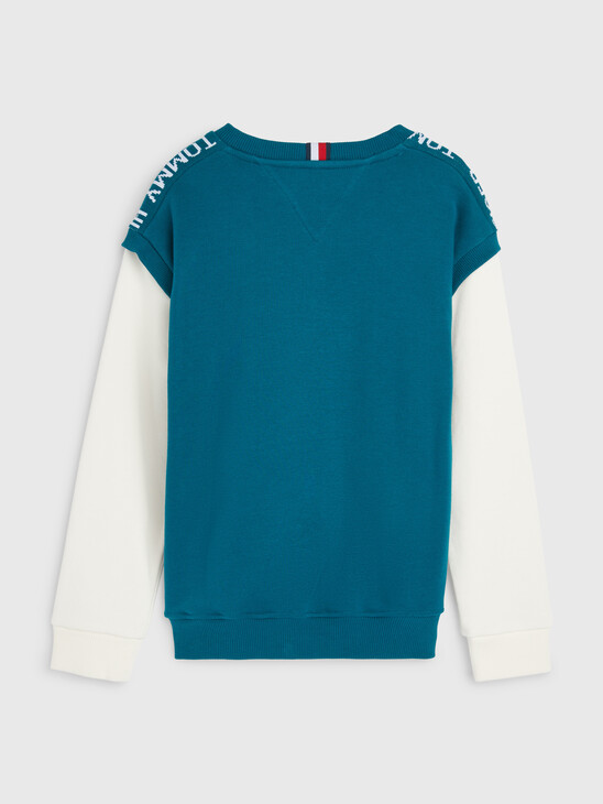 Boys Rib Logo Insert Sweatshirt