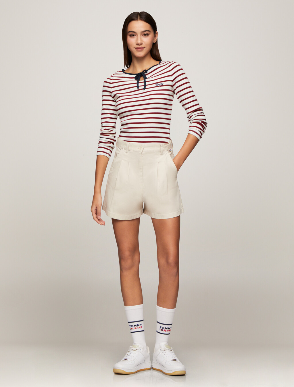 Stripe Teardrop Top, Regatta Red / Ancient White, hi-res