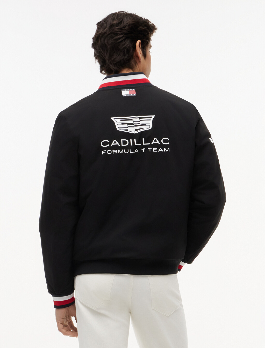 TH x Cadillac Formula 1&reg; 車隊復刻版棒球外套, Black, hi-res