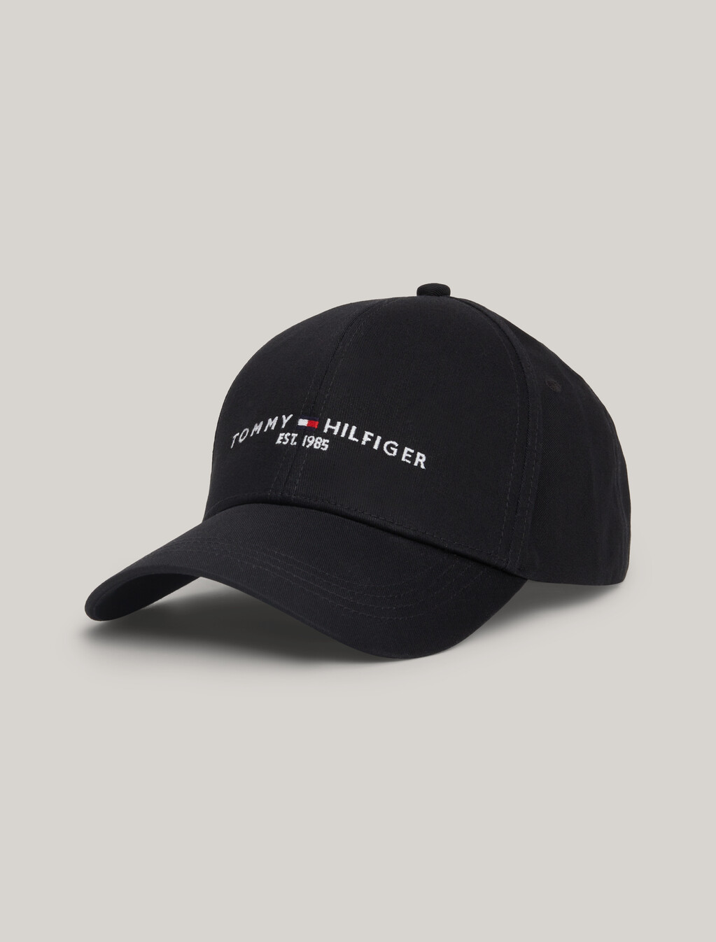 Tommy Hilfiger 經典有機棉棒球帽, Black, hi-res