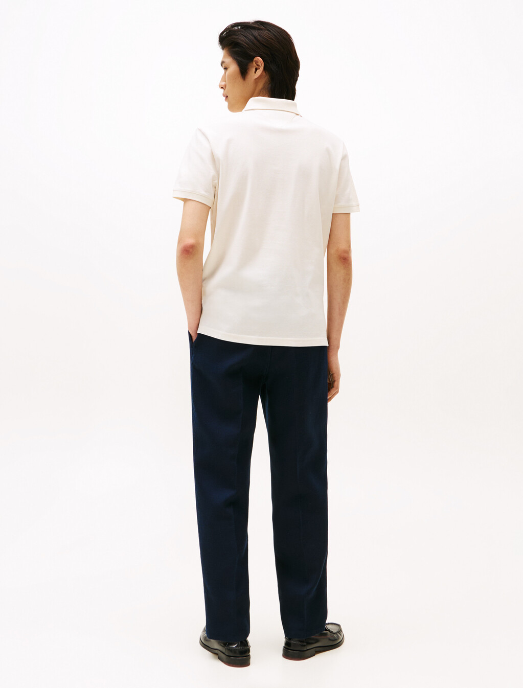 標準版型標誌刺繡 Polo 襯衫, Ivory Petal, hi-res