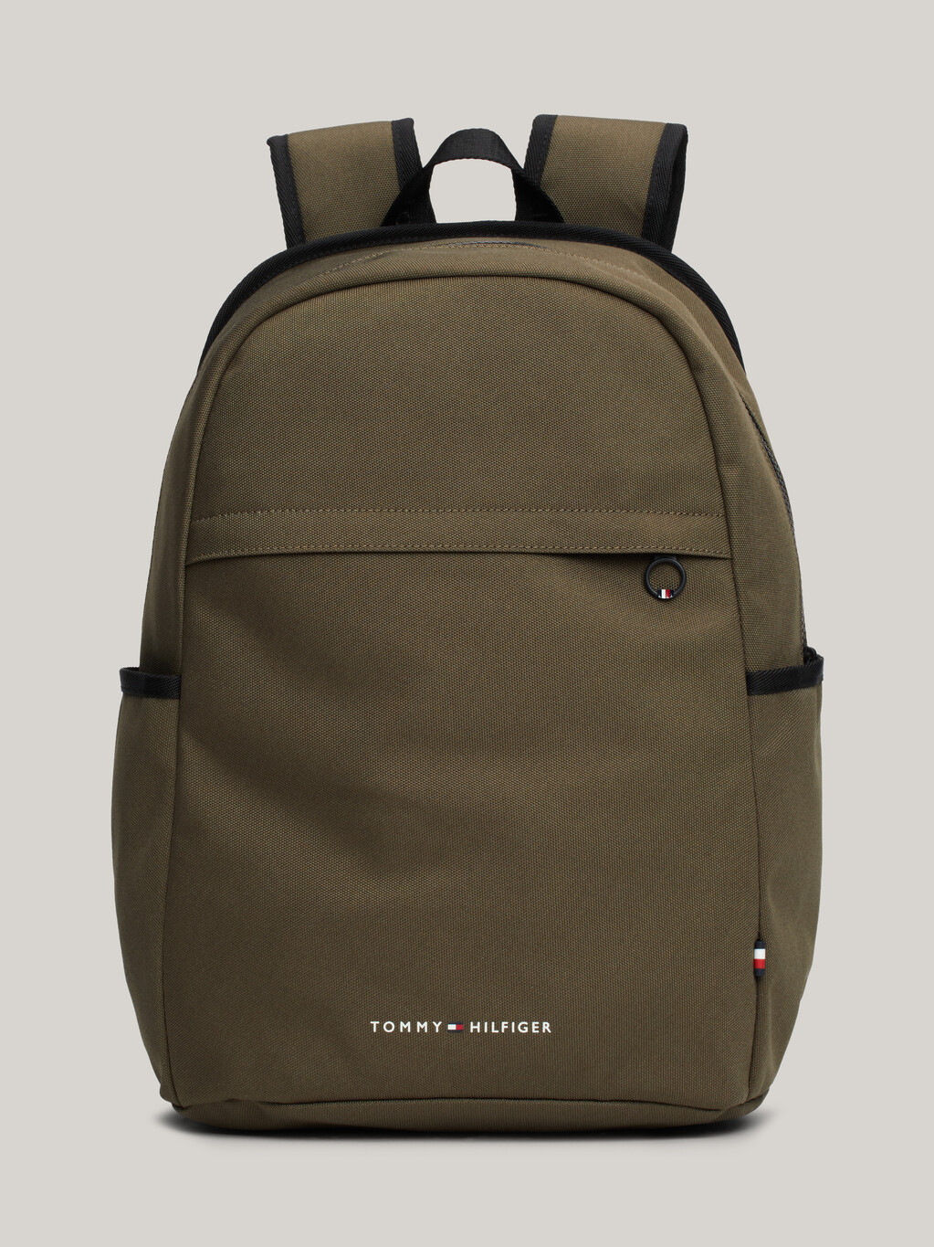 Signature Tape Zip Pull Backpack, Army Green, hi-res