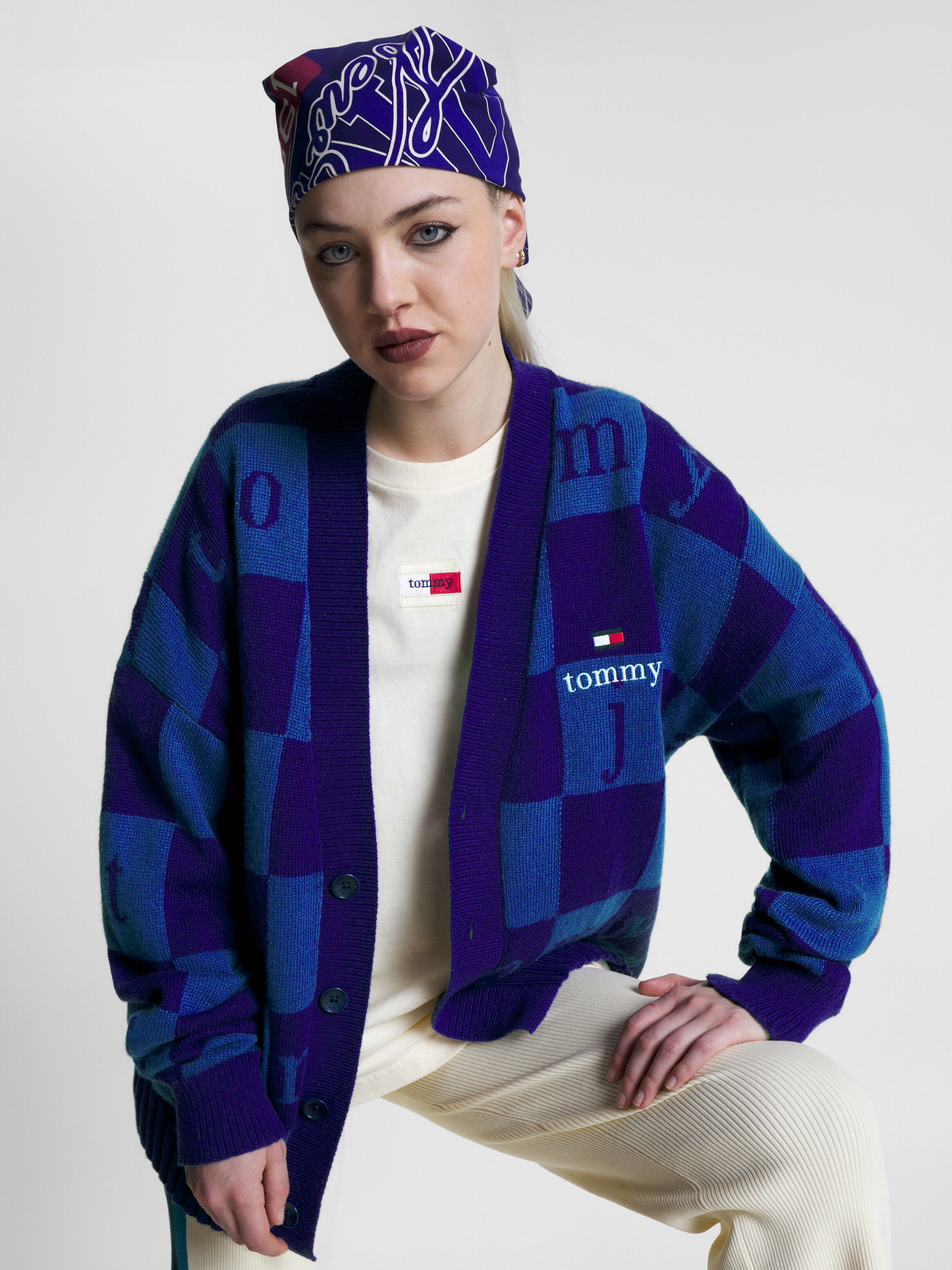 Lazy oaf checkerboard cardigan hot sale