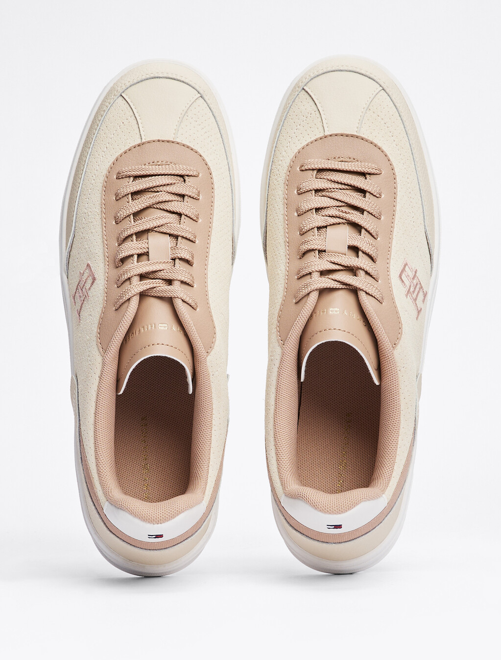 TH Monogram Colour-Blocked Trainers, Muslin/Claystone, hi-res