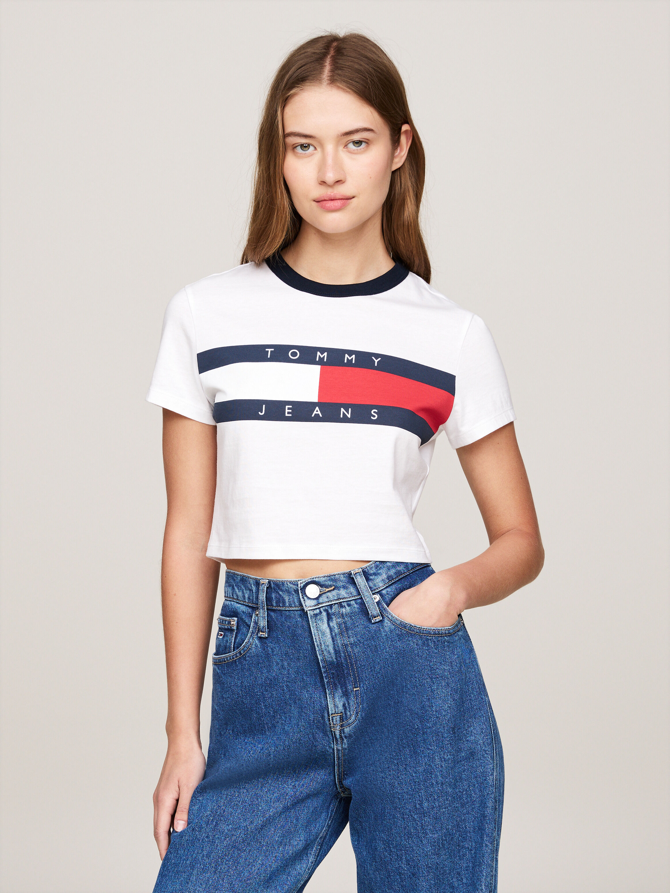 Cropped Slim T Shirt