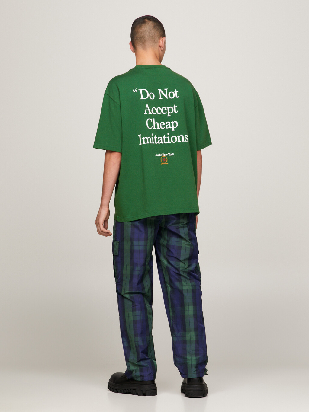 Tommy X Awake NY Back Slogan Relaxed T-Shirt, Aviator Green, hi-res