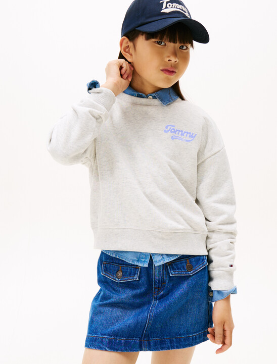 Varsity Flock Logo Relaxed Sweatshirt